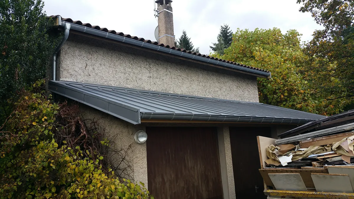 Chantier KUBETOIT : Couverture joint debout zinc Quartz - Marcy-l'Étoile