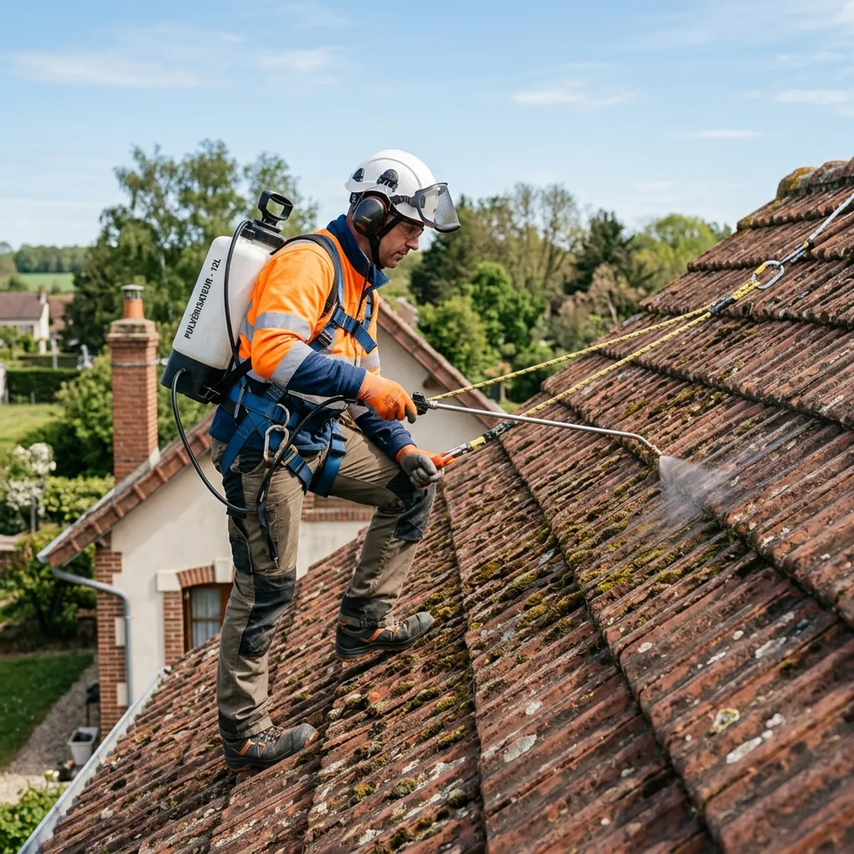 Démoussage de toiture